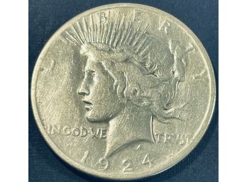 1924-S PEACE SILVER DOLLAR COIN