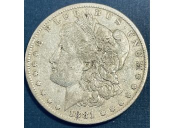 1881 MORGAN SILVER DOLLAR COIN