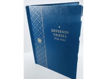 LOT (71) JEFFERSON NICKEL COINS -1938-1964- IN WHITMAN COIN FOLDER - WAR NICKELS INCLUDED! FULL ALBUM!