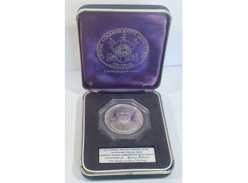 CATHOLIC THE CARDINAL SPELLMAN MEMORIAL COMMEMORATIVE STERLING SILVER PROOF MEDAL IN BOX