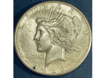 1923-S SILVER PEACE DOLLAR COIN