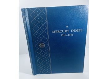 LOT (70) SILVER MERCURY DIME COINS -1918-1945 - IN WHITMAN COIN FOLDER