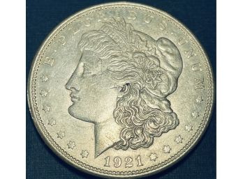 1921-D MORGAN SILVER DOLLAR COIN - UNCIRCULATED