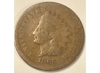 1865 VAR. 3 INDIAN HEAD CENT PENNY COIN - KEY DATE