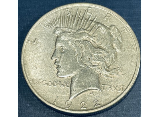 1922-D SILVER PEACE DOLLAR COIN