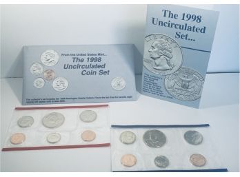 1998 UNITED STATE MINT UNCIRCULATED COIN SET - BOTH PHILADELPHIA & DENVER MINTS - IN ORIGINAL OGP