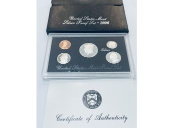 1996 UNITED STATES SILVER PROOF COIN SET IN BOX