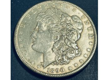 1890 MORGAN SILVER DOLLAR COIN - XF