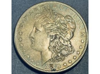 1879 MORGAN SILVER DOLLAR COIN - XF - TONED