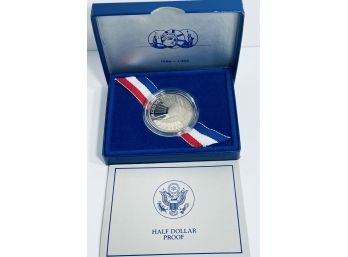 1986 US LIBERTY HALF DOLLAR PROOF COIN IN BOX - OGP