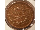 1851 LIBERTY HEAD LARGE CENT COIN - IMPROPERLY CLEANED