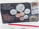 1990 UNITED STATE MINT UNCIRCULATED COIN SET - BOTH PHILADELPHIA & DENVER MINTS - IN ORIGINAL OGP