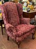 Classic Maroon Wingback Chair