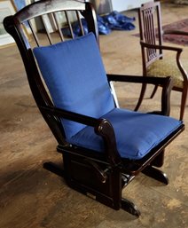 Carter's Glider Chair With Blue Cushions