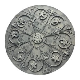 36 Inch Round Wood And Metal Wall Art