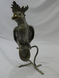 Metal Parrot Figurine - Heavy!