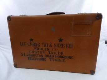 Vintage Suitcase For Hong Hong Tailor / Lee Chong And Sung Kee / Complete With Keys!