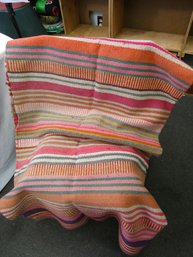 Indian Blanket Or Rug / Appears Handwoven / 64'x64'