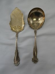 (Lot Of 2) Rogers Brothers Silver Plate / Pastry Server And Serving Spoon