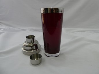 Royal Ruby Glass Cocktail Shaker