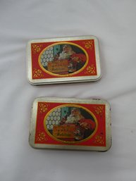 (Lot Of 2) Coca-Cola Retro Nostalgia Playing Cards In Metal Box / Circa 1998