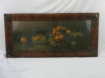Nice Vintage Framed Still Life Of Fruit Print