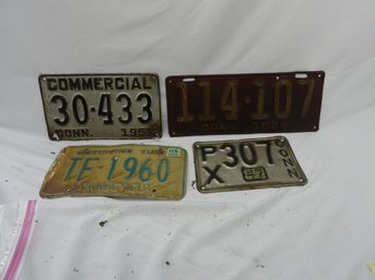 (Lot Of 4) Vintage License Plates