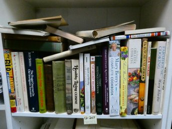 LARGE Shelf Lot Of Cookbooks / Hardcover - Paperback - New - Old