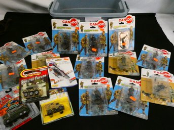 Awesome Lot Of CANoDO German Pocket Army Men. Unopened! 13 Plus 4 Military Vehicles.