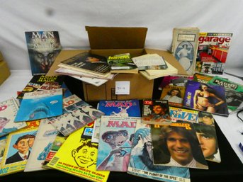Box Lot Of Vintage Magazines! MAD, TV Guide And Many More!
