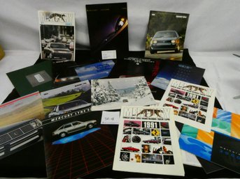 Lot Of 16 Mercury Car Brochures. 1984-2001