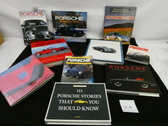 Very Nice Lot Of 10 Books On Porsche! Most Hardcover With Dust Jackets