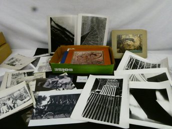 Lot Of Vintage Large Format Photographs And Snapshots.