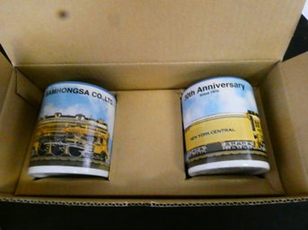 Set Of 4 New York Central Railroad Samhongsa Co 30th Anniversary Mugs 12 Oz Souvenir! NIB