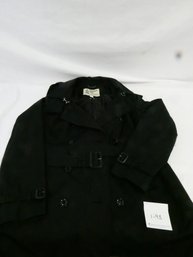 Women's London Fog Jacket W/ Detachable Hood And Belt! Size Large