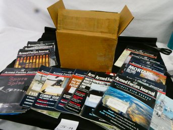 Box Lot Of Armed Forces Journals Magazines. 2001 And Other Early 2000's. Box 12 X 9 X 9
