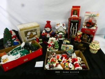 Large Lot Of Christmas Items! Currier And Ives, Light Up House, And So Much More.