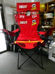Huge Cheez It Pringles Game Day Chair! W/removable Double Hoops And Ball Catch!