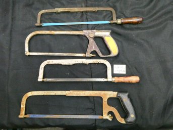 (Lot Of 4) Vintage Hacksaws - Stanley / Bell Systems