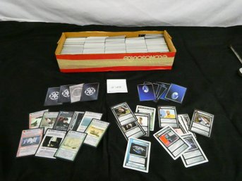Awesome Box Of Star Trek And Star Wars Trading Cards!! Box Measures 18' X 7'