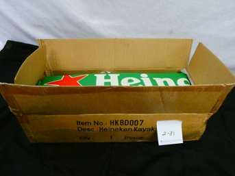 New RARE Heineken Beer Inflatable Kayak!! Comes With Paddles - Box Opened For Pics.