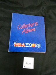 NBA Hoops Basket Ball Cards In Binder! 13 Sheets In Binder