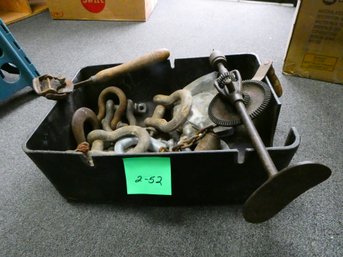 Lot Of Vintage Screw Pin Clevis D Ring's And Vintage Tools!