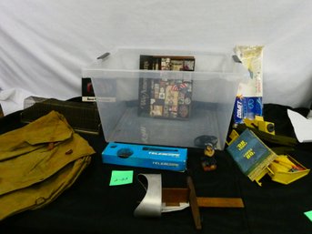 Interesting Lot Of Mixed Items! Vintage Stereoscope, Telescope, Vintage Boy Scout Backpack And More!