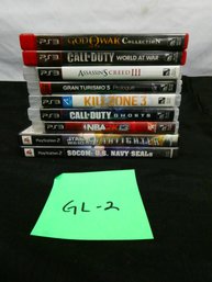 Lot Of 9 PlayStation Games! Call Of Duty, NBA, Star Fighter And More!