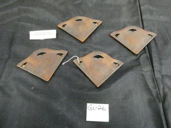 (Lot Of 4) Arts And Crafts Copper Desk Blotter Corners - Approximately 4' Per Side.