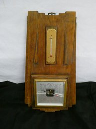 Midcentury Modern Hanging Thermometer/barometer