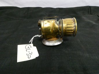 Antique Brass Coal Miner's Lantern - Streamlined Justrite - Circa 1900