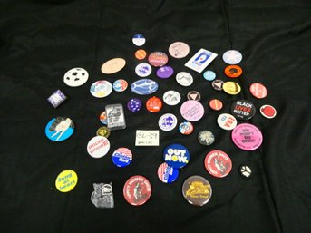 Bag Lot Of Pinback Buttons - Political / Social / Commemorative