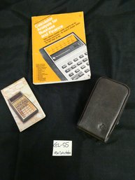 Texas Instruments TI The MBA Calculator With Original Case / Manual / Book *NO POWER SUPPLY*UNTESTED*